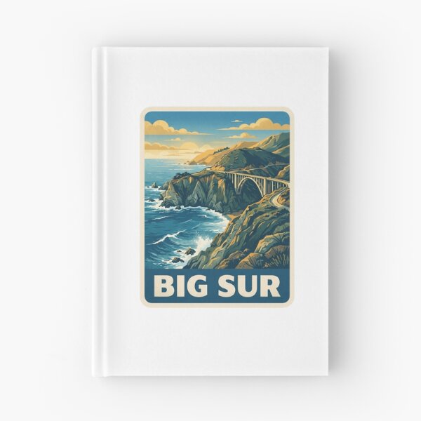 Item preview, Vintage Big Sur California Coast Bixby Bridge Retro Travel Art designed and sold by Paper Drip.