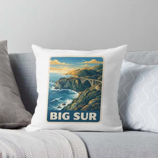 Item preview, Vintage Big Sur California Coast Bixby Bridge Retro Travel Art designed and sold by Paper Drip.