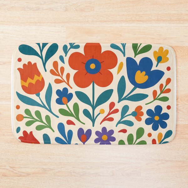 Item preview, Colorful Scandinavian Folk Floral | Modern Boho Botanical Illustration designed and sold by ZanyPaintbrush.