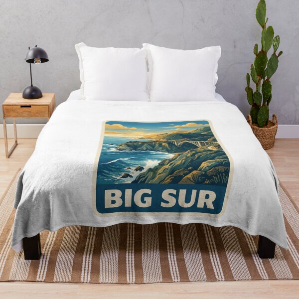 Item preview, Vintage Big Sur California Coast Bixby Bridge Retro Travel Art designed and sold by Paper Drip.