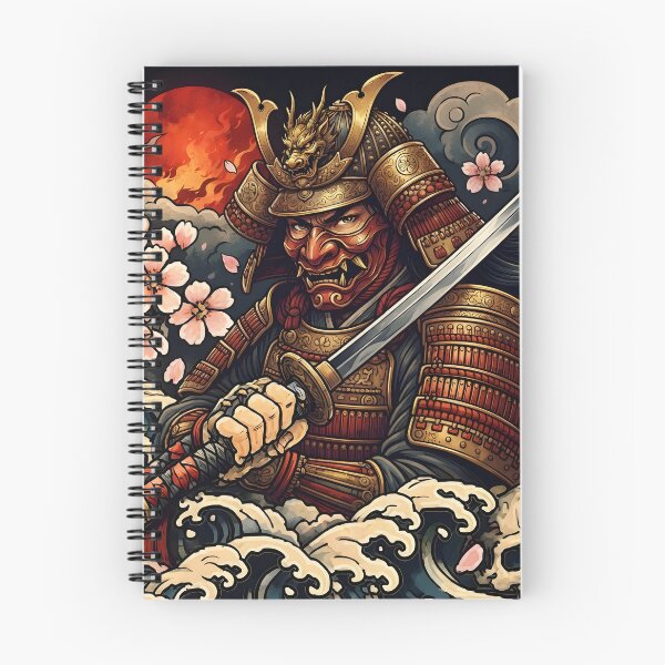 Item preview, Japanese Samurai Warrior with Hannya Mask and Cherry Blossoms designed and sold by Neo Tokio.