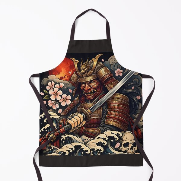 Item preview, Japanese Samurai Warrior with Hannya Mask and Cherry Blossoms designed and sold by Neo Tokio.