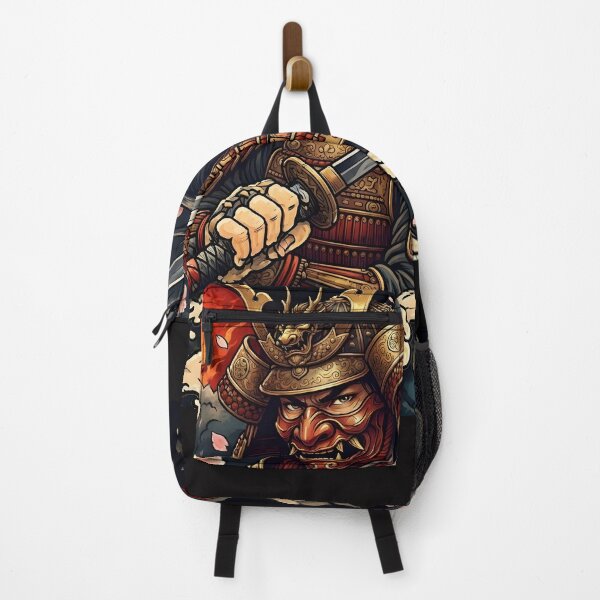 Item preview, Japanese Samurai Warrior with Hannya Mask and Cherry Blossoms designed and sold by Neo Tokio.