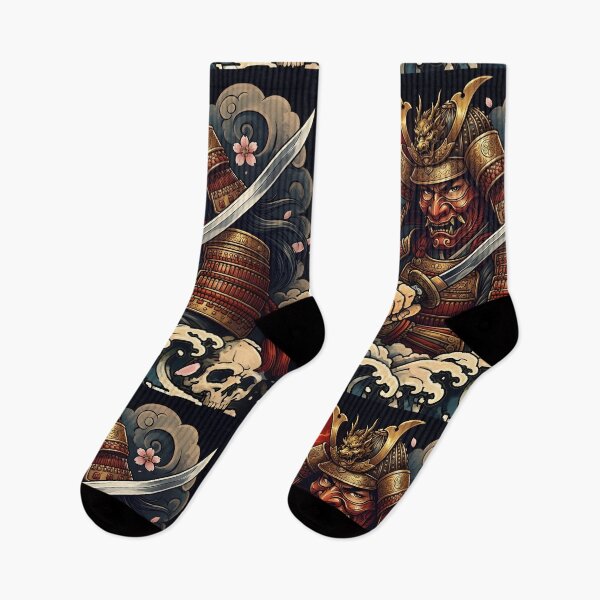 Item preview, Japanese Samurai Warrior with Hannya Mask and Cherry Blossoms designed and sold by Neo Tokio.