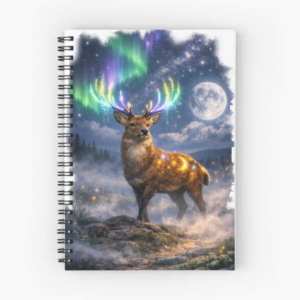 Item preview, Aurora Stag – Keeper of the Northern Lights designed and sold by ANNART1602.