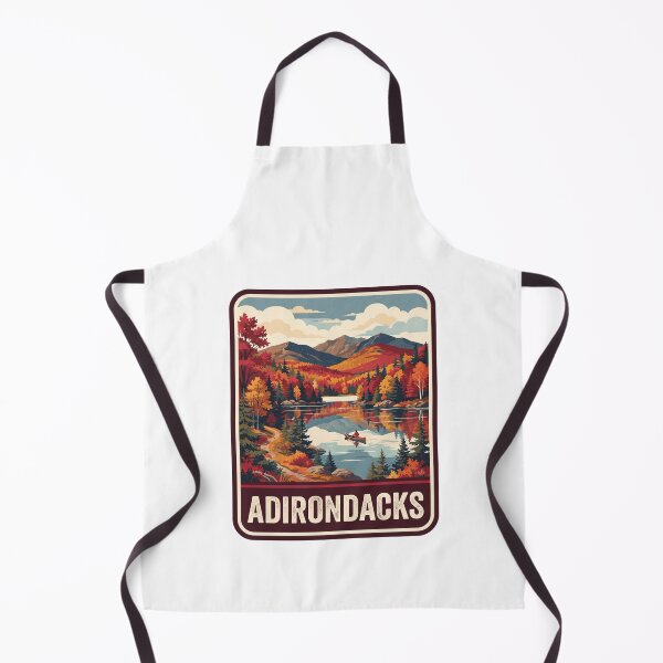 Item preview, Vintage Adirondacks Fall Foliage Canoe Lake Retro Travel Art designed and sold by Paper Drip.