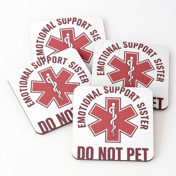 Item preview, Emotional Support Sister Do Not Pet Funny EMT Nurse Medical T-Shirt designed and sold by StickerNestYou.