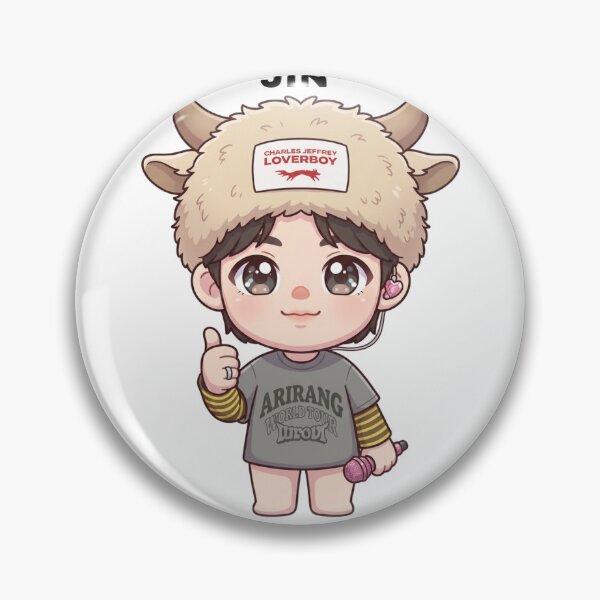 Item preview, Cute Chibi Jin BTS K-pop Fanart Design designed and sold by junkyartist.