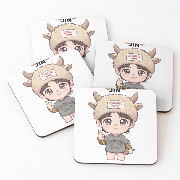 Item preview, Cute Chibi Jin BTS K-pop Fanart Design designed and sold by junkyartist.