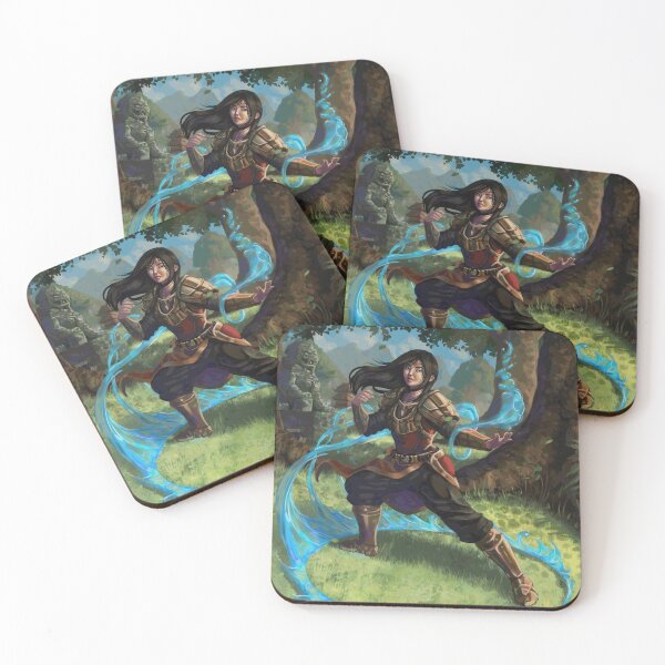 Item preview, Female Water Mage Warrior Controlling a Mystical Blue Current designed and sold by NoanVasseur.