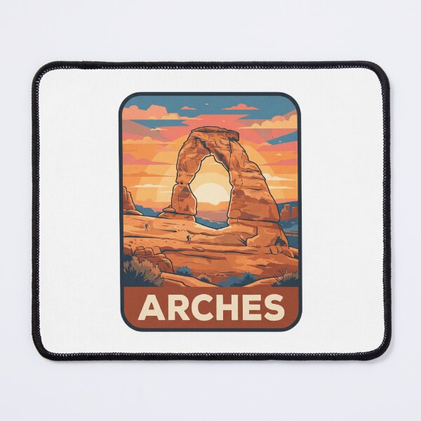 Item preview, Vintage Arches Delicate Arch Desert Travel Poster designed and sold by Paper Drip.