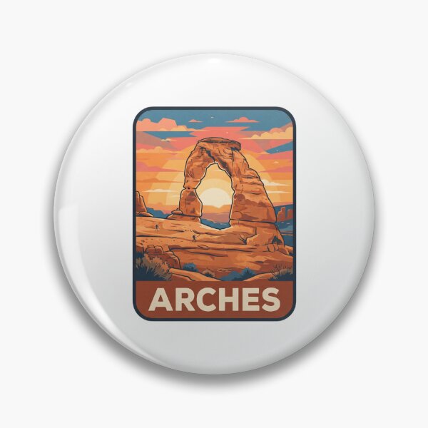 Item preview, Vintage Arches Delicate Arch Desert Travel Poster designed and sold by Paper Drip.