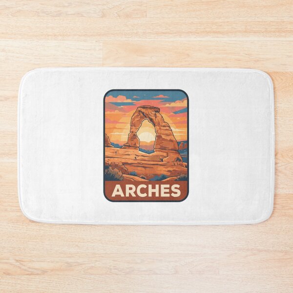 Item preview, Vintage Arches Delicate Arch Desert Travel Poster designed and sold by Paper Drip.