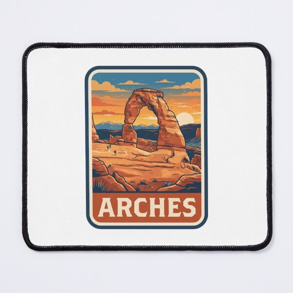 Item preview, Vintage Arches Delicate Arch Desert Travel Poster designed and sold by Paper Drip.