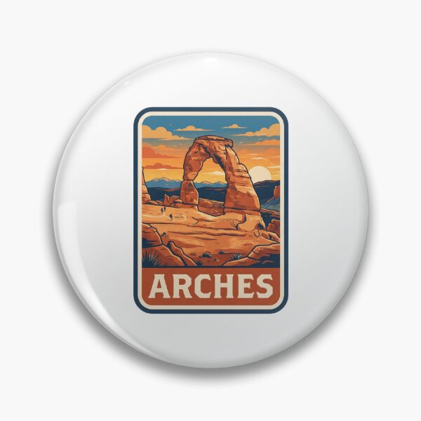 Item preview, Vintage Arches Delicate Arch Desert Travel Poster designed and sold by Paper Drip.