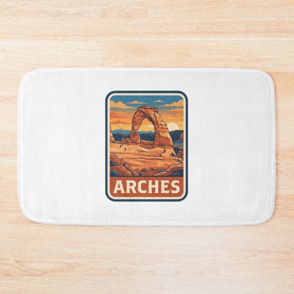 Item preview, Vintage Arches Delicate Arch Desert Travel Poster designed and sold by Paper Drip.