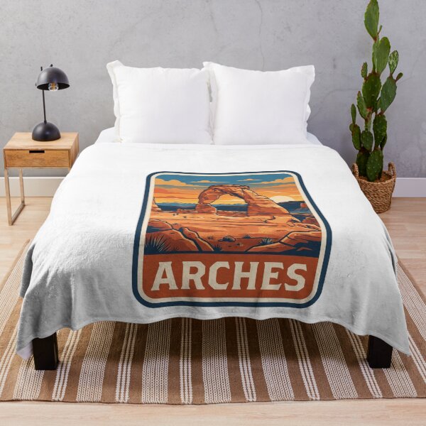 Item preview, Vintage Arches Delicate Arch Desert Travel Poster designed and sold by Paper Drip.