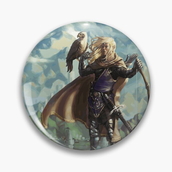 Item preview, Blonde Elven Archer with Eagle in a Mountain Kingdom designed and sold by NoanVasseur.