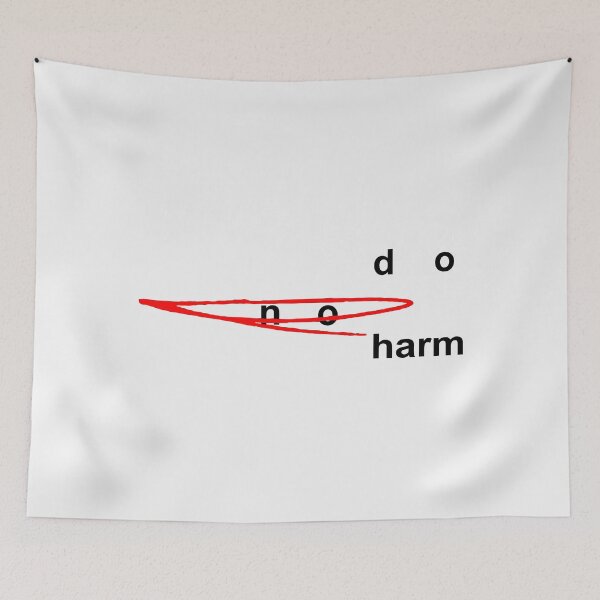 Item preview, Do No Harm;  designed and sold by StickerApe.