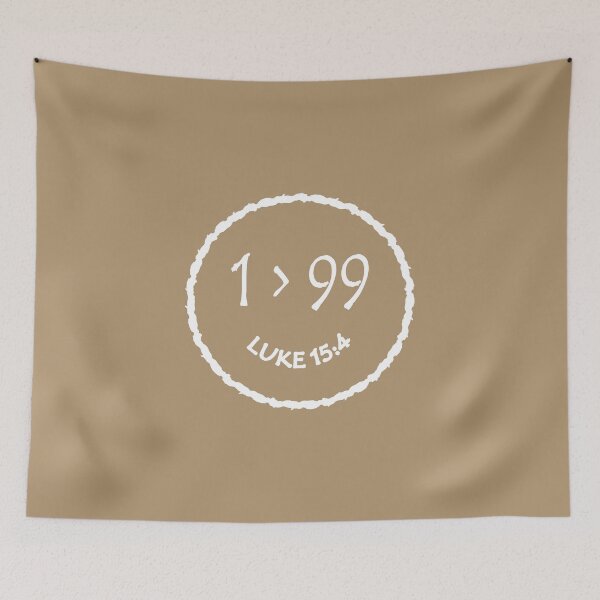 Item preview, Minimal luke 15 4 smiley - parable of the lost sheep - 1 lost sheep is important over 99 sheep -  white designed and sold by ZechJohnRB.