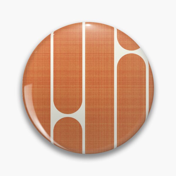 Item preview, Retro Mid Century Orange Rounded Vertical Stripe Geometric Pattern designed and sold by Sappi1004.