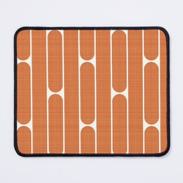 Item preview, Retro Mid Century Orange Rounded Vertical Stripe Geometric Pattern designed and sold by Sappi1004.