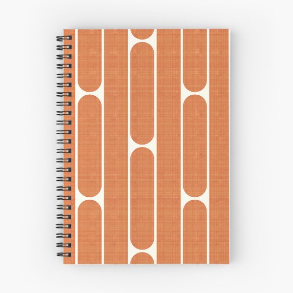 Item preview, Retro Mid Century Orange Rounded Vertical Stripe Geometric Pattern designed and sold by Sappi1004.