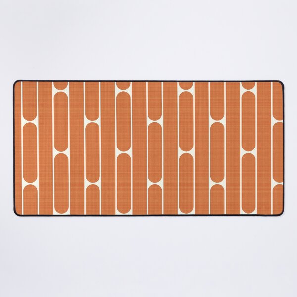 Item preview, Retro Mid Century Orange Rounded Vertical Stripe Geometric Pattern designed and sold by Sappi1004.