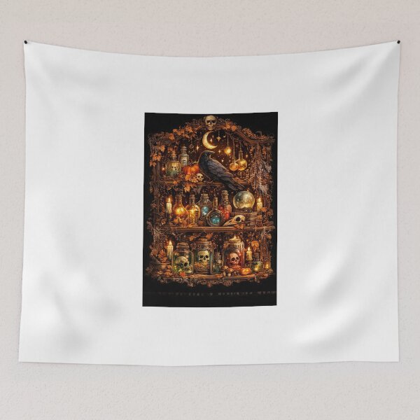 Item preview, Haunted Apothecary Shelf Illustration designed and sold by VeltrixaDesigns.