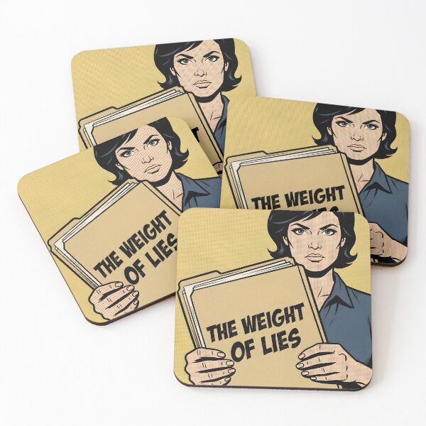 Item preview, The Weight Of Lies Office Horror Comic Poster  designed and sold by DuckOddity.