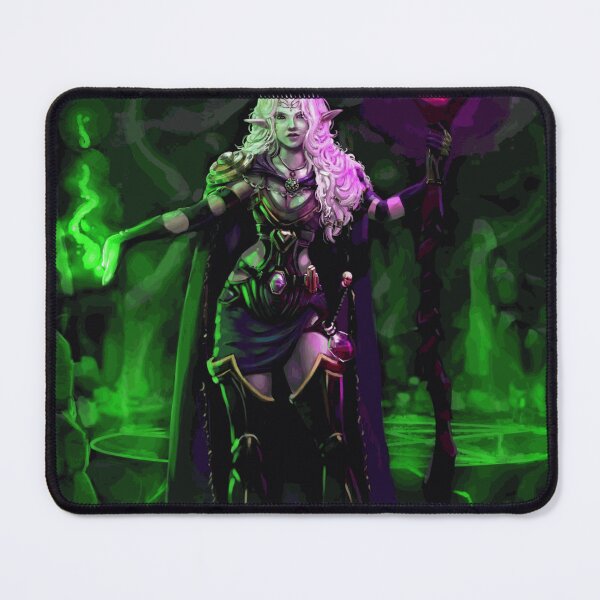 Item preview, Dark Elf Necromancer Summoning Toxic Green Flames designed and sold by NoanVasseur.