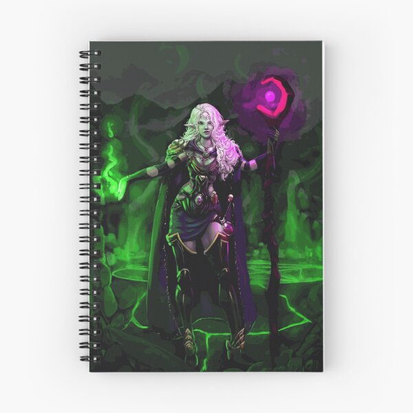 Item preview, Dark Elf Necromancer Summoning Toxic Green Flames designed and sold by NoanVasseur.