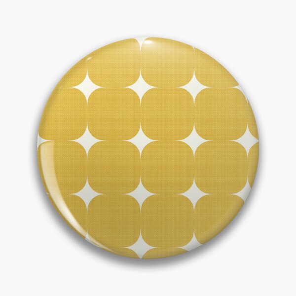 Item preview, Retro Mustard Yellow Rounded Square Geometric Tile Pattern designed and sold by Sappi1004.