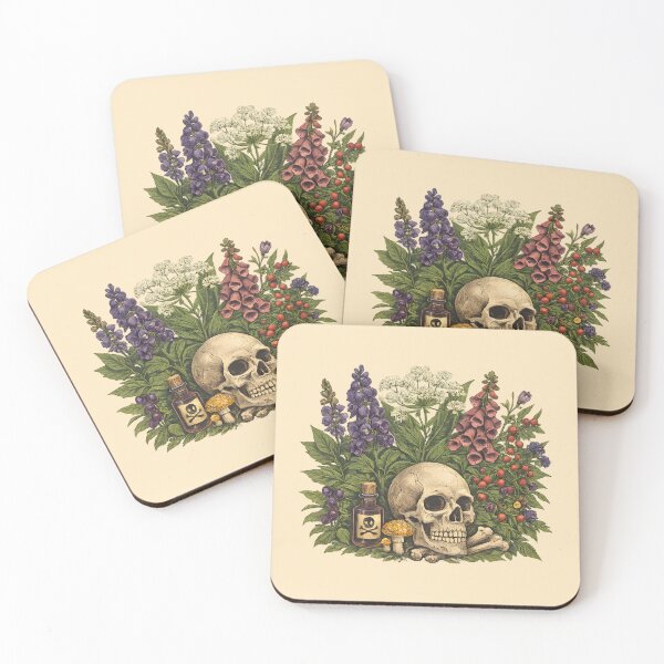 Item preview, All Plants Are Edible Some Only Once – Funny Botanical Dark Humor Skull Mushroom designed and sold by Artycom.