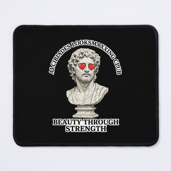Item preview, Alcibiades Looksmaxxing Club - Beauty Through Strength Funny Greek History Meme Sticker designed and sold by Starstacks.