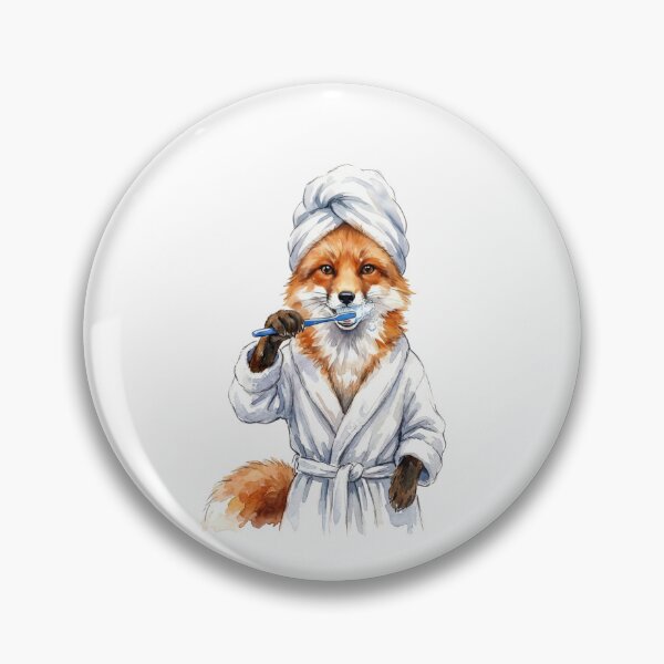 Item preview, Fox Brushing Teeth designed and sold by Roy & Tiffany.