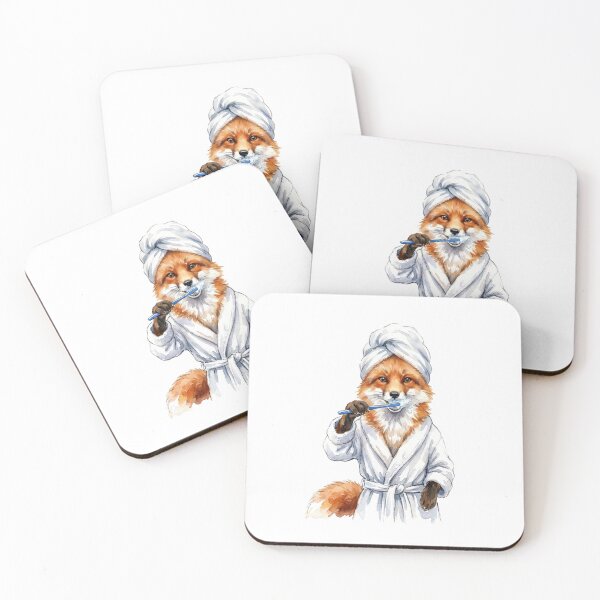 Item preview, Fox Brushing Teeth designed and sold by Roy & Tiffany.