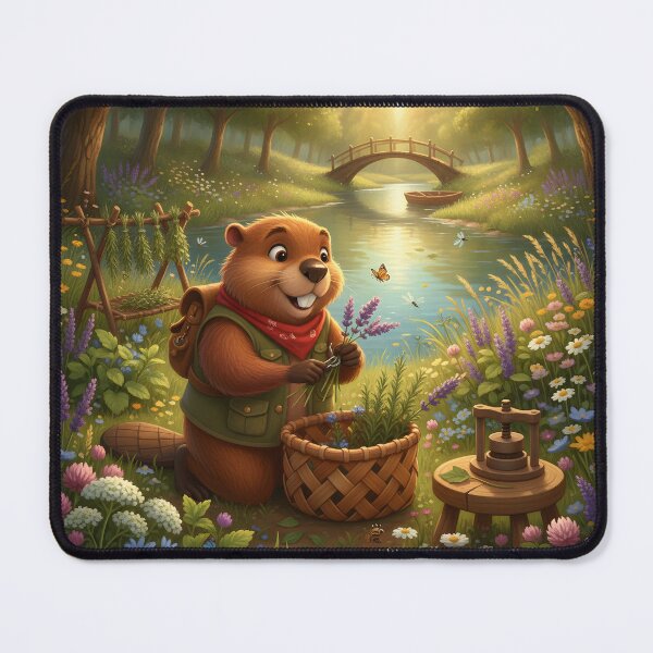Item preview, Happy Beaver Adventures – Gathering Woodland Herbs designed and sold by Clothes With Smiling Animals Walt Gral.