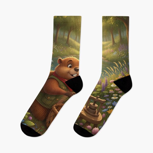 Item preview, Happy Beaver Adventures – Gathering Woodland Herbs designed and sold by Clothes With Smiling Animals Walt Gral.