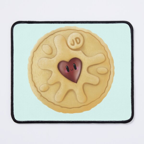 Item preview, Cute Heart Jam Filled Cookie Character Illustration designed and sold by Designs By Amber.