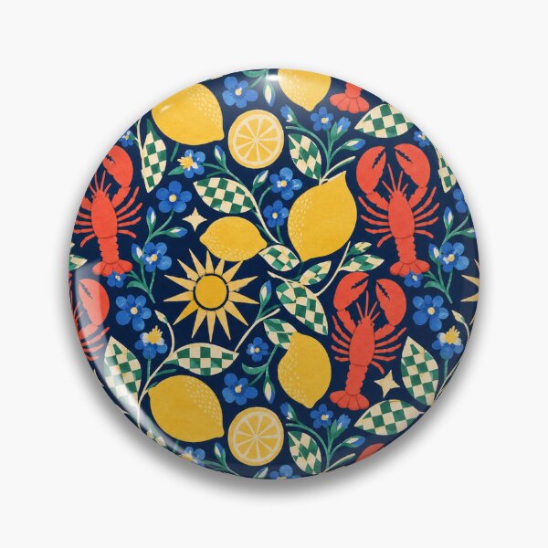 Item preview, Lemon Lobster Garden Pattern designed and sold by aihrgdesign.