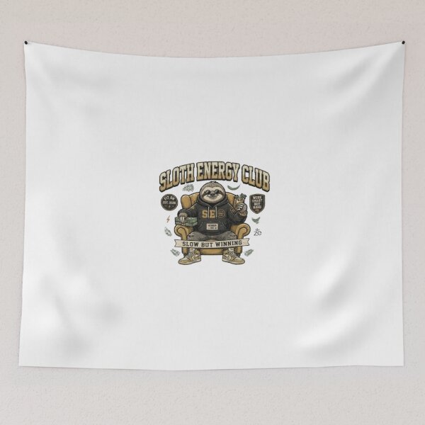 Item preview, Sloth Energy Club | Funny Lazy Sloth Streetwear T-Shirt Design designed and sold by Fit On.