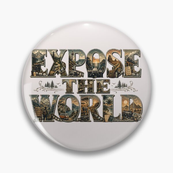 Item preview, Expose The World | Vintage Travel Film Photography Typography designed and sold by Golden Era Studio.