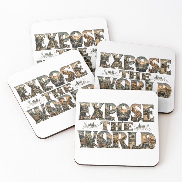 Item preview, Expose The World | Vintage Travel Film Photography Typography designed and sold by Golden Era Studio.