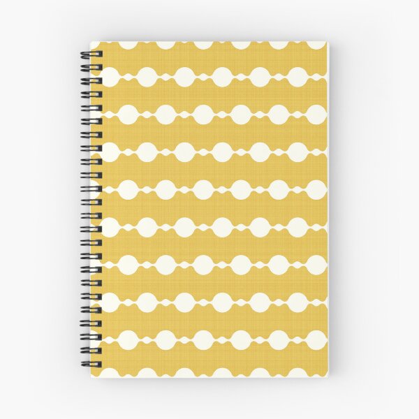 Item preview, Retro Mustard Scallop Stripe Geometric Pattern with White Circle Chains designed and sold by Sappi1004.