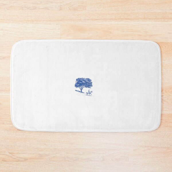 Item preview, Vintage Blue Tree & Horse Rider Illustration | Minimal Nature Art Shirt designed and sold by Brandady.