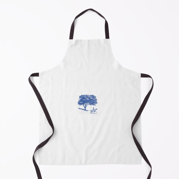 Item preview, Vintage Blue Tree & Horse Rider Illustration | Minimal Nature Art Shirt designed and sold by Brandady.