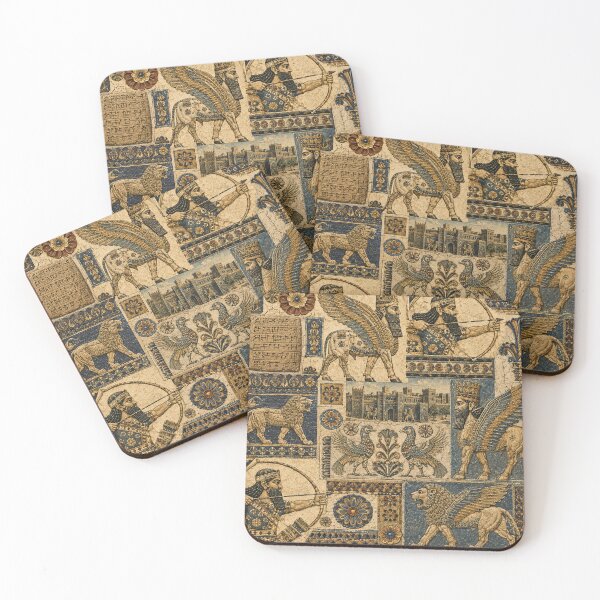Item preview, Ancient Mesopotamia Collage – Assyrian Empire Reliefs, Lamassu & Babylonian Art designed and sold by rimmatv.
