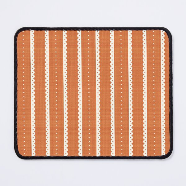 Item preview, Retro Burnt Orange Scalloped Vertical Stripe Geometric Pattern designed and sold by Sappi1004.