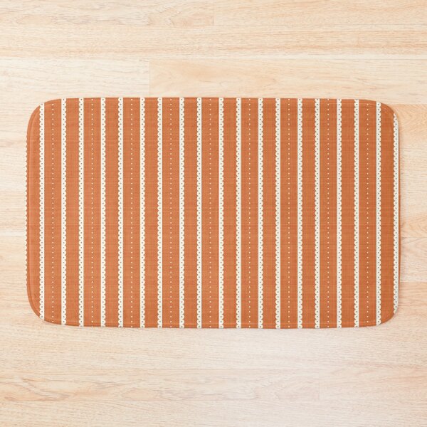 Item preview, Retro Burnt Orange Scalloped Vertical Stripe Geometric Pattern designed and sold by Sappi1004.